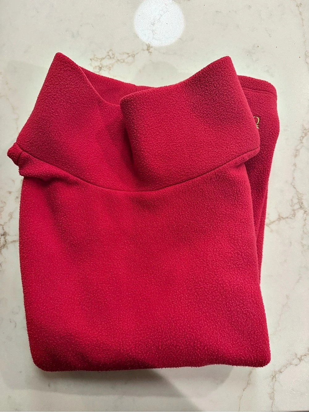 Dudley Stephens Park Slope Turtleneck Fleece Pullover Pink Medium - Picture 2 of 4